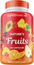 Superfood MD Fruit Supplement - 90 Fruit Capsules - Ondersteunt Energieniveaus, Hoge Lycopeen, Vitaminen en Mineralen - Sojavrij - 90 Tel.
