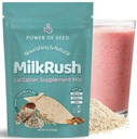 Melkruis Borstvoeding Ondersteuning voor borstvoeding - Haver Zaden & Amandel Lactation Drink Mix - Milk Booster voor borstvoeding Superfood Mix met Omega 3, Iron & Calcium - Kosher Certified - 12oz Bag
