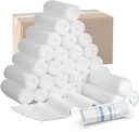 Treela 100 Rolls Gauze Bandage, 4 in x 5 Yards, Elastische Bandages Individuele verpakking Steriele Non Latex EHBO Pads Medische ademende Gauze Roll Wrap voor veiligheid Wond Verzorging en leveringen
