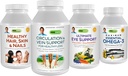 ANDREW LESSMAN 4 product favorieten van de klant bundel - 30 Tellen Elk van Circulatie & Vein Ondersteuning, gezonde haren, huid en nagels, Ultimate Eye Support, en maximale essentiële Omega-3 (oranje)