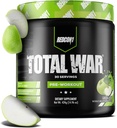 REDCON1 Total War Pre Workout, Green Apple - Fast Acting Caffeinated Preworkout voor mannen + vrouwen met Beta Alanine - Bevat Citrulline Malate voor verhoogde pomp, bloedstroom (30 Servingen)