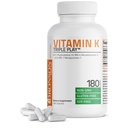 Vitamine K Triple Play (Vitamine K2 MK7 / Vitamine K2 MK4 / Vitamine K1) Volledig spectrum Complex Vitamine K Supplement, 180 Capsules