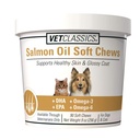 Salmon Oil Pet Supplement for Healthy Skin, Glossy Coats – Dog Coat Supplement, Cat Skin Supplement – Includes Omega-3, 6, 9, Source of DHA, EPA – Soft Chews 90 Ct.
