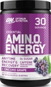 Optimale voeding Amino Energy - Pre-workout met groene thee, BCAA, Aminozuren, Keto vriendelijk, Green Coffee Extract, Energiepoeder - Concord Grape, 30 porties
