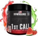 DownRange 1st Call Pre Workout Powder, Preworkout voor mannen & vrouwen, Amino Acid Beta Alanine & Cafeïne voor Pump, Energie en Focus Support, 30 Servers (Strawberry Watermeloen)