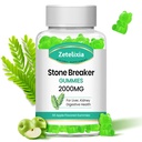 Chanca Piedra Stone Breaker Gummies, Organic Herbal Supplement for Nierreiniging & Gallblader Health, Nierstenen Oplosser, Suikervrij, Veganistisch, Non-GMO, Apple Flavor, 60 Tellen