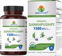 Brieofood Organic Sankhpushpi 1500mg, 45 Servings, Vegetarian, Gluten Free, 90 Vegetarian Tablets