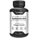 Naturalis Hyaluronzuur 200mg, 10x Betere absorptie Ultra Low Molecular Gewicht met Collageen, Biotine, Selenium & Vitamine E Haar, Huid, Nagels & Gezamenlijke Supplementen 