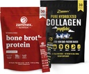 Bone Broth Protein Powder Packets + Collageen Peptides Powder Travel Packets(Type I, III)