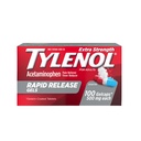 Tylenol Extra sterkte Acetaminophen Rapid Release Gels, Pain Reliever & Fever Reducer, Gelcaps met Laser-Brilled Holes voor snelle afgifte, Zacht op Maag, 500 mg Per Gelcap, 100 Tel OTC Medicine