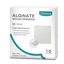 Dimora Calcium Alginate Wond Dressing, 4' x 4' Patches, 10 individuele Steriele Padden, Zacht en zeer Absorberend Dressing Gauze, Non-Stick Padding