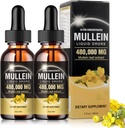 Mullein Drops for Lungs 480,000‬mg, 13 in 1 Vegan Mullein Leaf Extract 1600MG for Lung Detox & Cleanse (2)