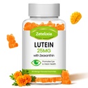 Lutein Gummies 25mg - Oogvitaminen Lutein & Zeaxanthine Eye Health Supplements for Adults, Sugar Free Eye Health Gummies Supplement - Ondersteuning Vision,Macular,Blue Light Filting (60 Tellen)