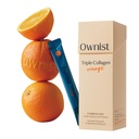 Ownist Triple Collageen Liquid Packets On-The-Go - Peptiden met gehydrolyseerde Marine Collageen, Elastine, Hyaluronzuur en Vitamine voor een gezonde huid - Orange Flavor - 14 Individuele Stick Packs