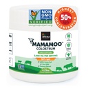MamaMooTM Colostrum Powder > 50% IgG, Gras Fed, First & Only Non GMO Verified, Gut Health Bloating Immunity, Bevat 400+ Bioactive Nutrients, Third Party Lab Tested, 60 Servings (Unflavored)