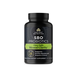 Ancient Nutrition Probiotics for Mental Clarity, Once Daily Probiotics 30Ct, helpt bij het bevorderen van geestelijke helderheid en concentratie, ondersteunt gezonde energie en meer rustgevende slaap, 25 miljard CFUs*