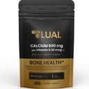 LUAL Calcium Bone Health Dieetsupplement Tabletten, 600 mg, 100 Tellen