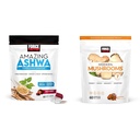 Force Factor Ashwagandha & Mushroom Supplementen bundel met KSM-66 Ashwagandha, 7 Paddenstoelen, 60 Zachte Kauwen Elk
