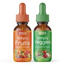 Simply Nature's Pledge - Fruit en plantaardige supplementen - Liquid Drops - Made with Whole Food Superfoods, Packed Vitamines & Minerals - Soy Free - Made in The USA