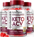 NutraRize (pakket van 3 Ketologene Keto ACV Gummies Advanced Weight Loss, Detox Formula, Apple Cider Vinegar Supplement (180 Gummies)