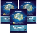 NANOWELL Neuroxall Brain Health Supplement for Enhanced Cognitive Function and Mental Clarity, Astaxanthine, Ginkgo Biloba Extract, Antioxidant - 60 Softgels X 3 Boxes for 3 Months (180 Count)