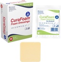 Dynarex 3011 CuraFoam Foam Dressing, Niet-Bordered, Steriel, Biedt Cushioned en Moist Wound Care, 2" x 2," Pack van 10