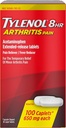 Tylenol 8 HR Artritis Pijn Caplets, 650mg - 100 st, Verpakking van 4