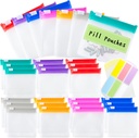 Pill Pouch Tassen Herbruikbare reis pil zakjes met labels Set 21 stuks pil Baggies Dagelijkse geneeskunde pil Organizer Kleine geneeskunde Bag Zelfverzegeling Plastic pil Pakjes met schuifslot (7 kleuren)