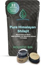 Holistic Bin Shilajit Resin - Himalayan Fulvic & Trace - Black Platinum Resin - Shilajit Extract - Mix Into Liquids - Serving Spoon Included - 10g