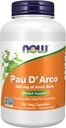 NOW Supplementen, Pau D'Arco (Tabebuia heptaphylla) 500 mg, Kruidenondersteuning, 250 Veg Capsules