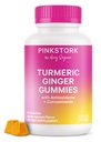 Roze Ooievaars Kurkuma Gember Gummies Gut & Digestieve Ondersteuning voor vrouwen 