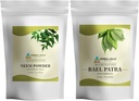 HERBAL HILLS Neem Leaf Powder en Bilva Bael Leaf Powder Pack van 2 Combo