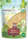 Food to Live - Organic Lion's Mane Mushroom Powder, 8 Ounces - Verhoog uw hersenen wellness met Premium, Non-GMO, Natural, en Vegan Superfood naar betere focus