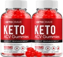 (2 Pack) Crave Keto ACV Gummies - Advanced Formula Crave Keto Plus ACV Weight Management Gummies Apple Cider Vinegar Crave ACV Gummies Dieet Supplement Reviews Mannen Vrouwen (120 Gummies)