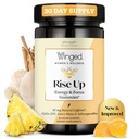 Winged Wellness Rise Up, Energy & Focus Gummies for Women - Daily Brain Boost Gummy Supplement with Natural Cafeine, Ashwagandha, B12, Nootropics Alpha-GPC & Lion