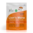 Jetsu Lions Mane Mushroom Powder, Organic, Vegan, Non-GMO Extract Supplement. Nootrope om Brain Health te ondersteunen, Boost Neuron Growth en uw immuunsysteem voor helderheid en focus. (227g)