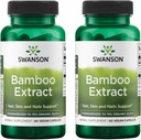 Swanson Bamboe Extract - Natural Hair, Skin and Nails Supplement - 70% Silica Content Supporting Collageen Formation & Bone Growth - (60 Veggie Capsules, 300mg Each) (2 Pack)