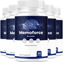(5 Pack) Memoforce Brain Supplement - Official Memoforce Premium Formula Pills, Advanced Support Memo Force Brain Supplement for Wellness & Algehele gezondheid, Memoforce Reviews, 300 Capsules for 5 Months