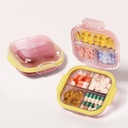 Opvouwbare kleine pil geval met 7 grote compartmenten, Gemakkelijk te openen dagelijkse pil Box voor portemonnee, reis pil Organizer pil container pil houder voor vitaminen, supplementen en medicijnen (Roze)