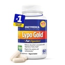 Enzymedica Lypo Gold, High Potency Lipase Digestieve enzymen voor vetdigestie, Ondersteunt Occasional Bloating Relief & Digestive Health, Keto-Friendly, Vegan, 60 Capsules