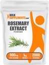 BulkSupplements.com Rosemary Extract Poeder, uit Rosemary Herb - Kruidensupplement, Glutenvrij, 500mg per portie, 1kg (2,2 lbs) (verpakking van 1)