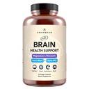 AMANDEAN Brain Supplement. Nootrope Cognitive Support for Memory, Focus, Clarity. Magnesium L-Threonate (Magtein), Lion's Mane Mushroom Extract, Alpha GPC Choline Complex. 90 Veggie Capsules.
