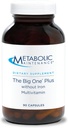 Metabolische Onderhoud De Big One Plus Multivitamine zonder ijzer - IJzervrij Multivitamine voor vrouwen & mannen met vitamine A, C, Mineralen, Gemethyleerde B Complex, en 2000 IE Vitamine D3 - 90 Capsules