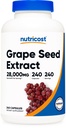Nutricost Grape Seed Extract 28.000mg, 240 Capsule - Non-GMO, Glutenvrij, Vegetarisch vriendelijk