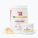 TB12 Plant Based Strength & Hydration Bundle (Vanilla Protein Powder & Lemonade Electrolytes), Support Muscle Recovery & Hydration, Dairy Free, Non-GMO, Soy-Free