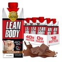 Lean Body Ready-to-Drink Chocolate Proteine Shake, 40g Proteïne, Wei Blend, 0 Suiker, Glutenvrij, 22 Vitaminen en Mineralen, LABRADA, 17 Fl Oz (pakket van 12)
