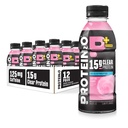 Proteïne2o 15g Wei Proteïne Isolaat Hydratatie Drink Plus Energie & Focus, 350mg Elektrolyten, Vitaminen B5 & B6, Suikervrij, Katoen Candy, 16,9 oz Flesje (verpakking van 12)