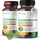 Wormwood Black Walnut Whole Cloves Ginger - Ondersteuning Vertering Wellness, Lever Reiniging, Gewricht Gezondheid - 120-daagse levering - Made in The USA
