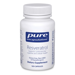 Pure Encapsulations Resveratrol - Cardiovasculair, Cellular Health & Memory Support* - 40 mg Trans-Resveratrol - Antioxidanten Supplement - Glutenvrij & niet-GMO - 120 capsules