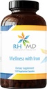 RHMD Wellness with Iron - Dietary Supplement, 1000 IE Vitamine D, Immune Support Vitaminen - Multivitamine (120 Capsules)